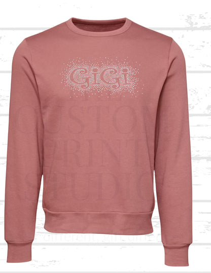 Rhinestone Gigi Sweatshirt: Sparkly Grandma Gift Mother's Day, Birthday Gift