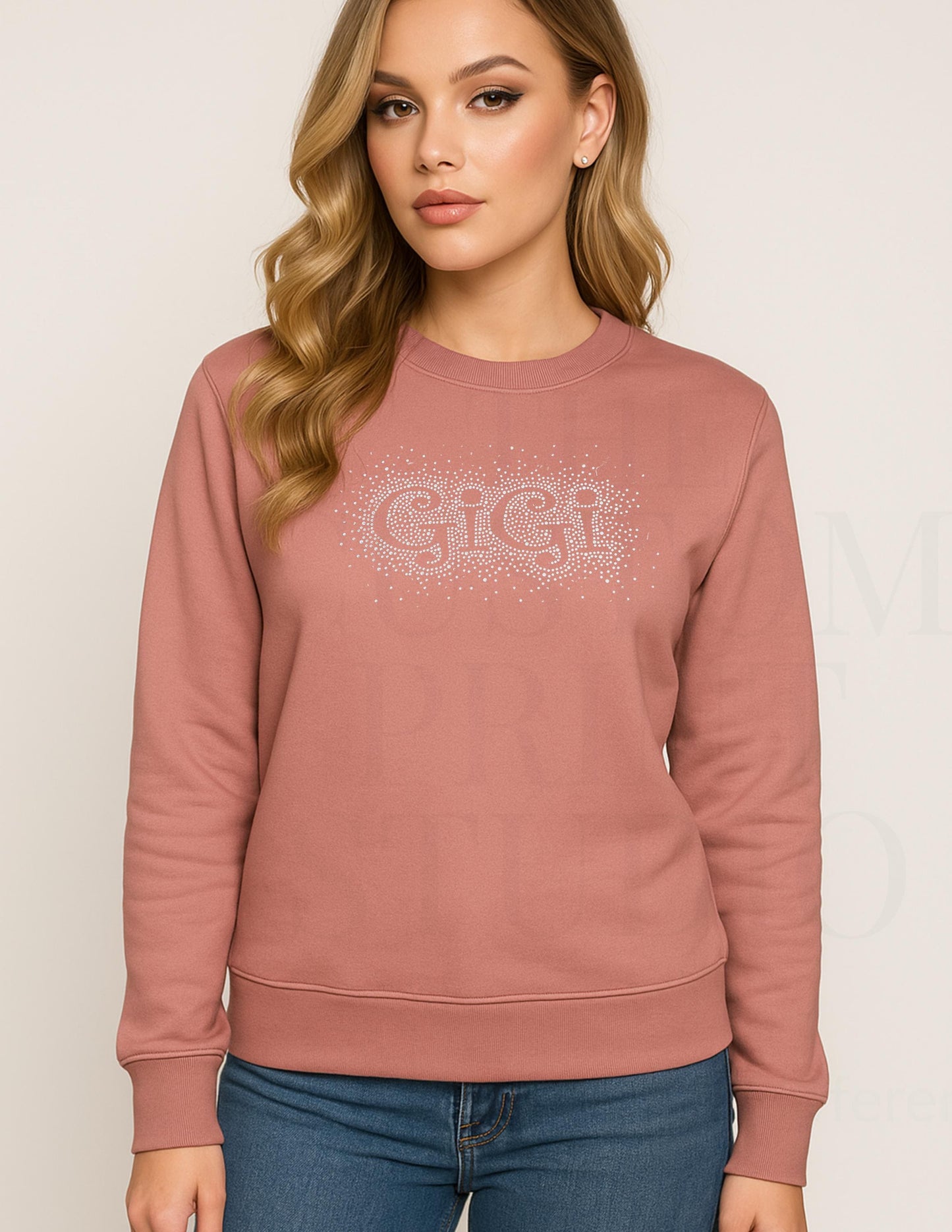 Rhinestone Gigi Sweatshirt: Sparkly Grandma Gift Mother's Day, Birthday Gift