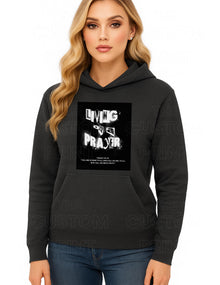 Living On A Prayer Sweatshirt: Psalm 145 Grunge Rock Faith Apparel