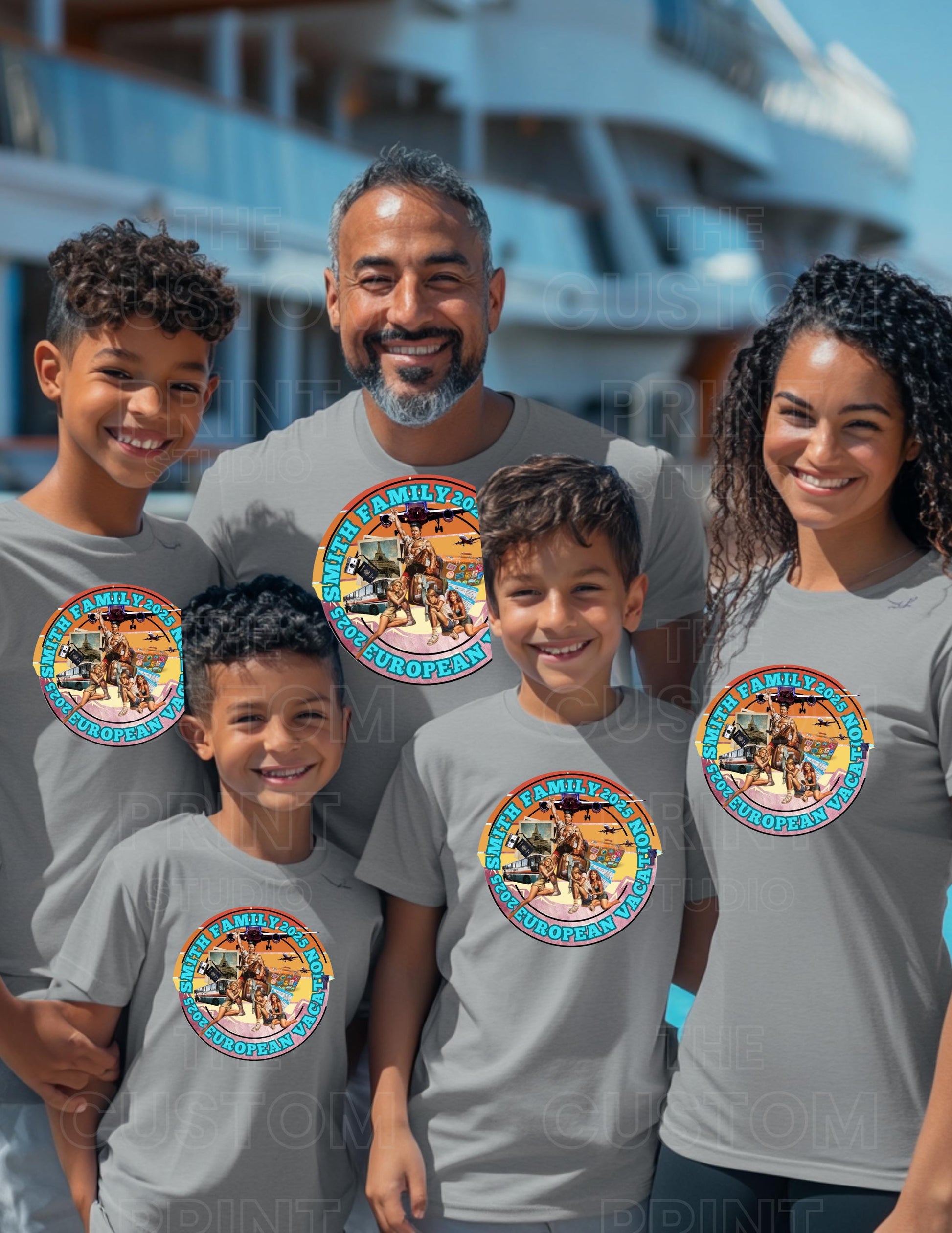 Personalized European Cruise Family Vacation T-Shirt 2025