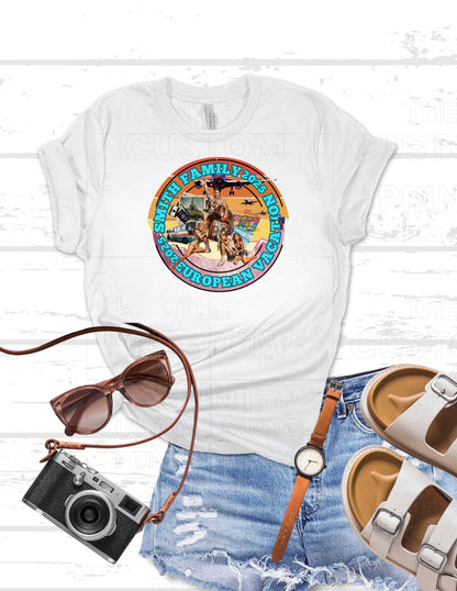 Personalized European Cruise Family Vacation T-Shirt 2025