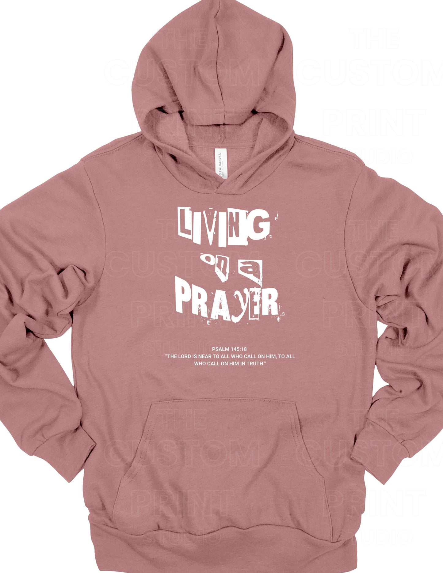 Living on a Prayer Sweatshirt: Christian Rock Faith HoodieGift for Her, Gift for Him