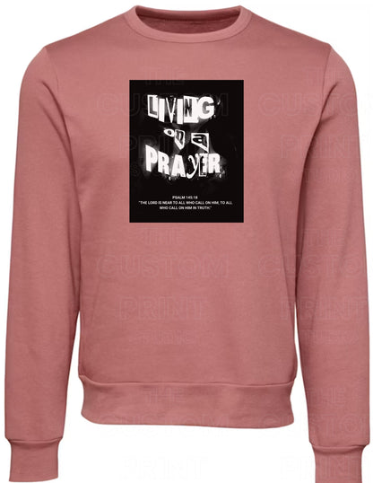 Living on a Prayer Hoodie – Christian Rock Psalm 145:18 Grunge Style