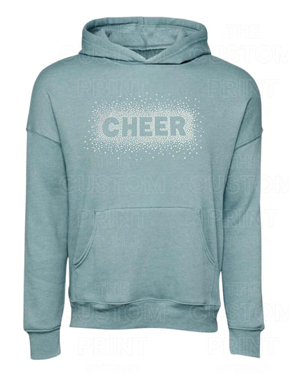 Cheer Rhinestone Hoodie – Sparkly Cheerleading Gift, Spirit Squad Apparel, Gift for Her