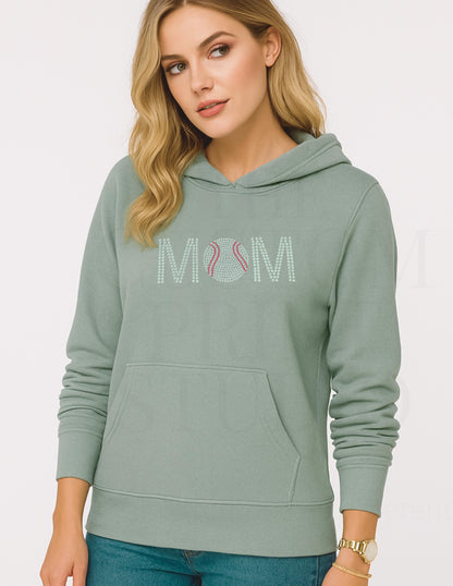 Cheer Rhinestone Sweatshirt: Sparkly Baseball Mom, Bling Game Day Birthday Gift