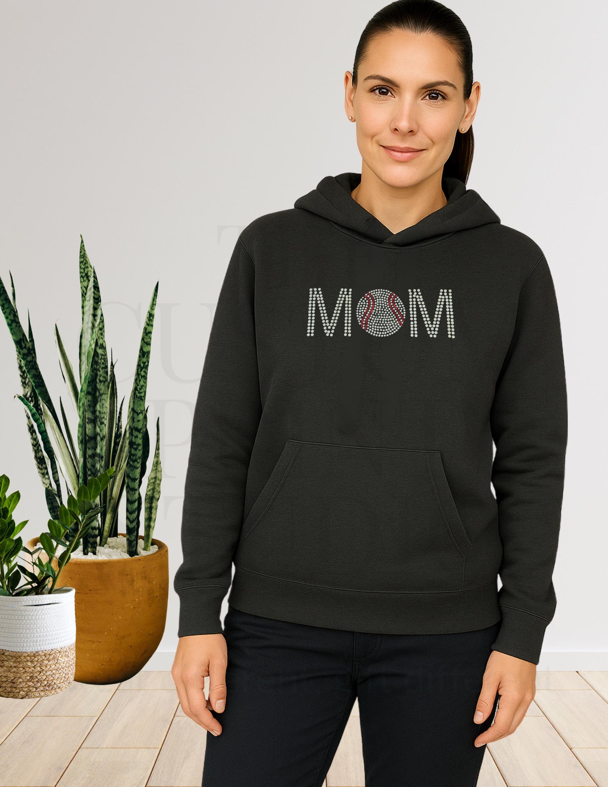 Cheer Rhinestone Sweatshirt: Sparkly Baseball Mom, Bling Game Day Birthday Gift