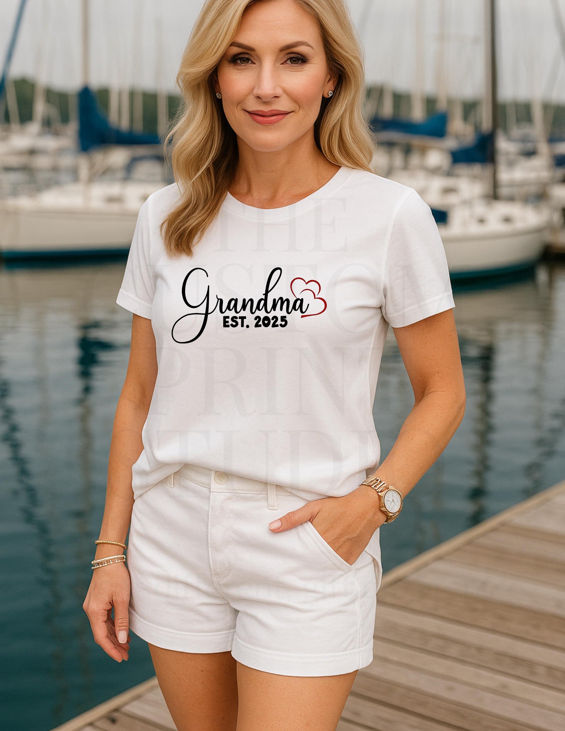 Customizable New Grandma T-Shirt: Birthday Gift, Birth Year, Birthday Gift