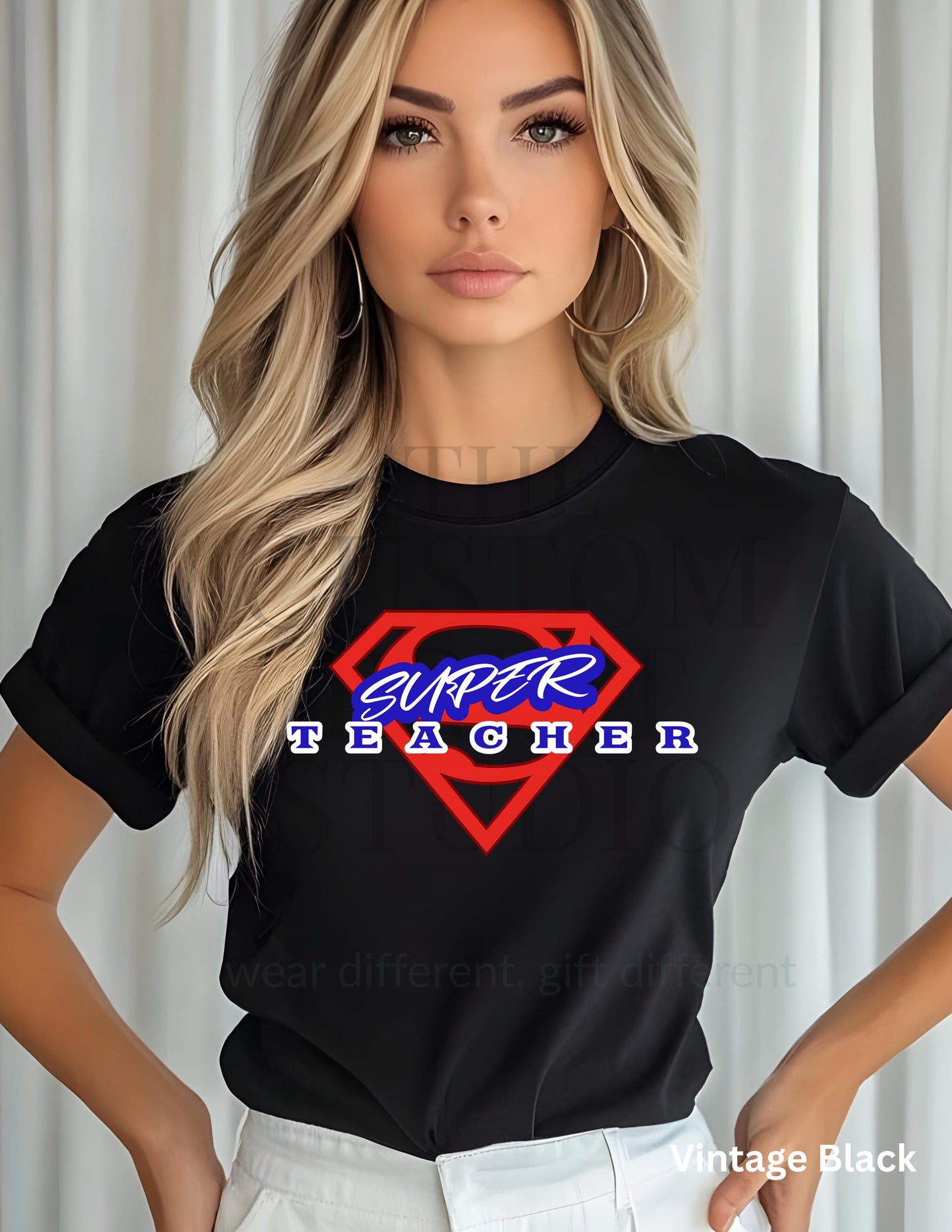 Teacher Hero Shirt: Comic Style Shield - Unisex Tee Valentines Day Gift