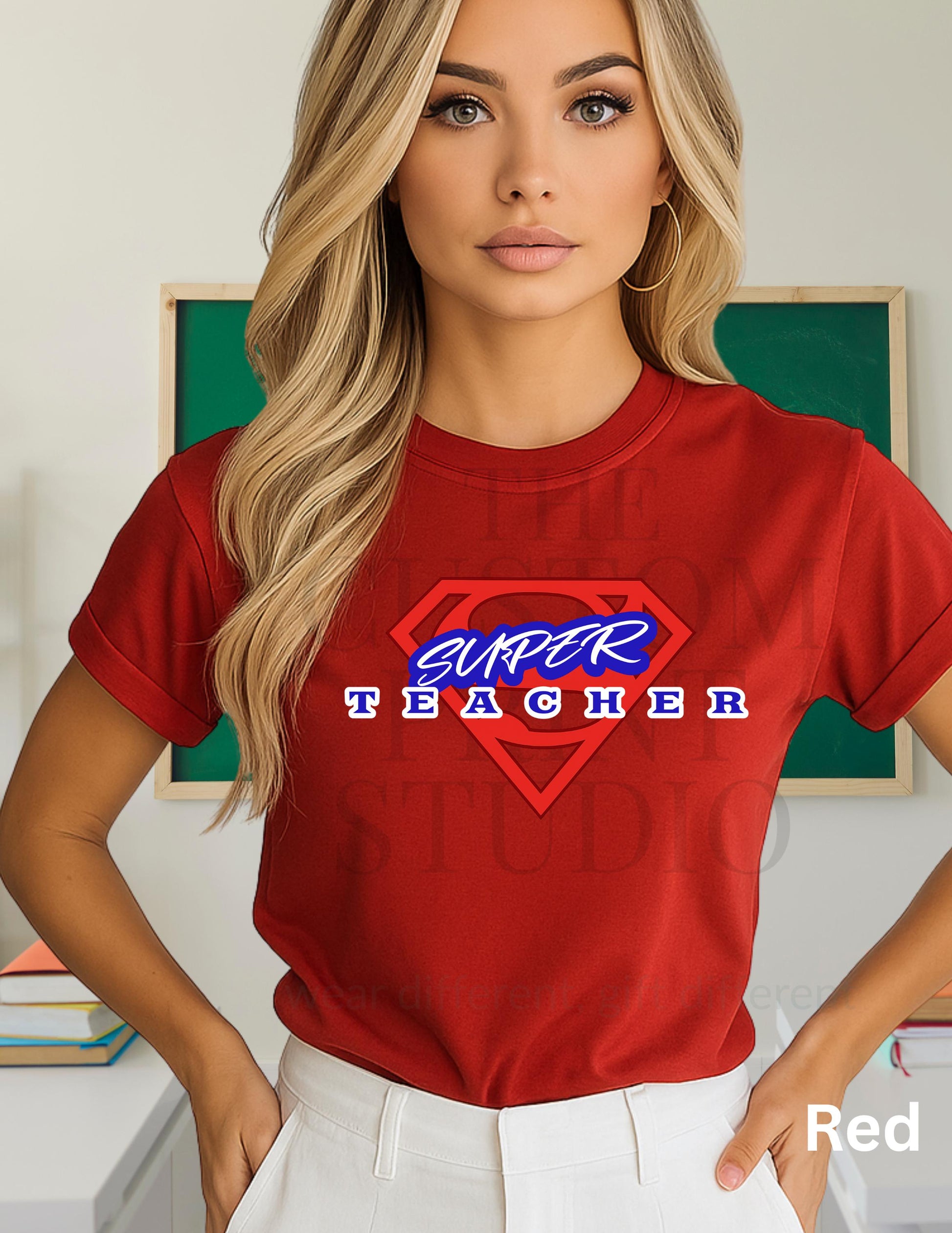 Teacher Hero Shirt: Comic Style Shield - Unisex Tee Valentines Day Gift