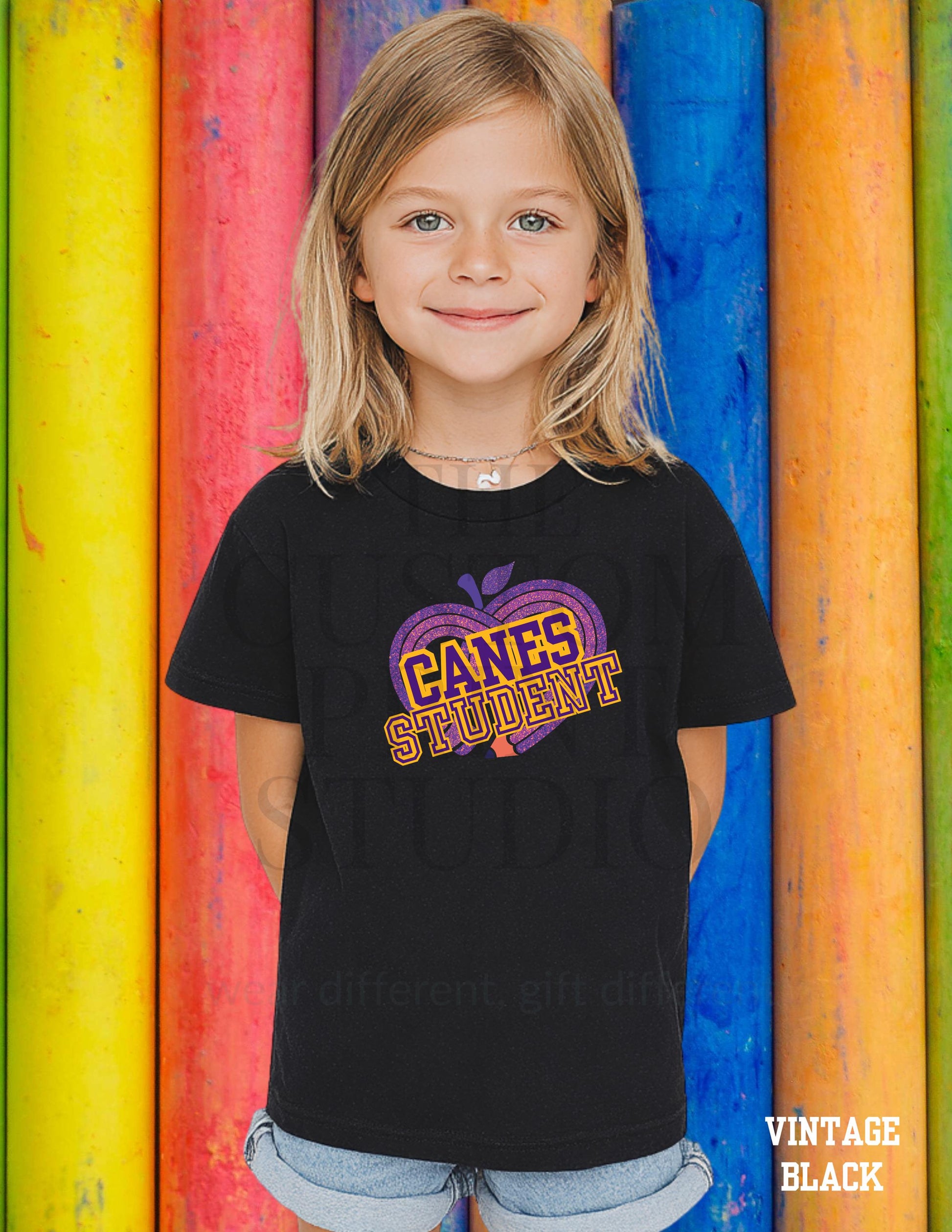 Cartersville Canes School Spirit Shirt: Customizable Grade, Hurricanes T-Shirt Valentines Day Gift