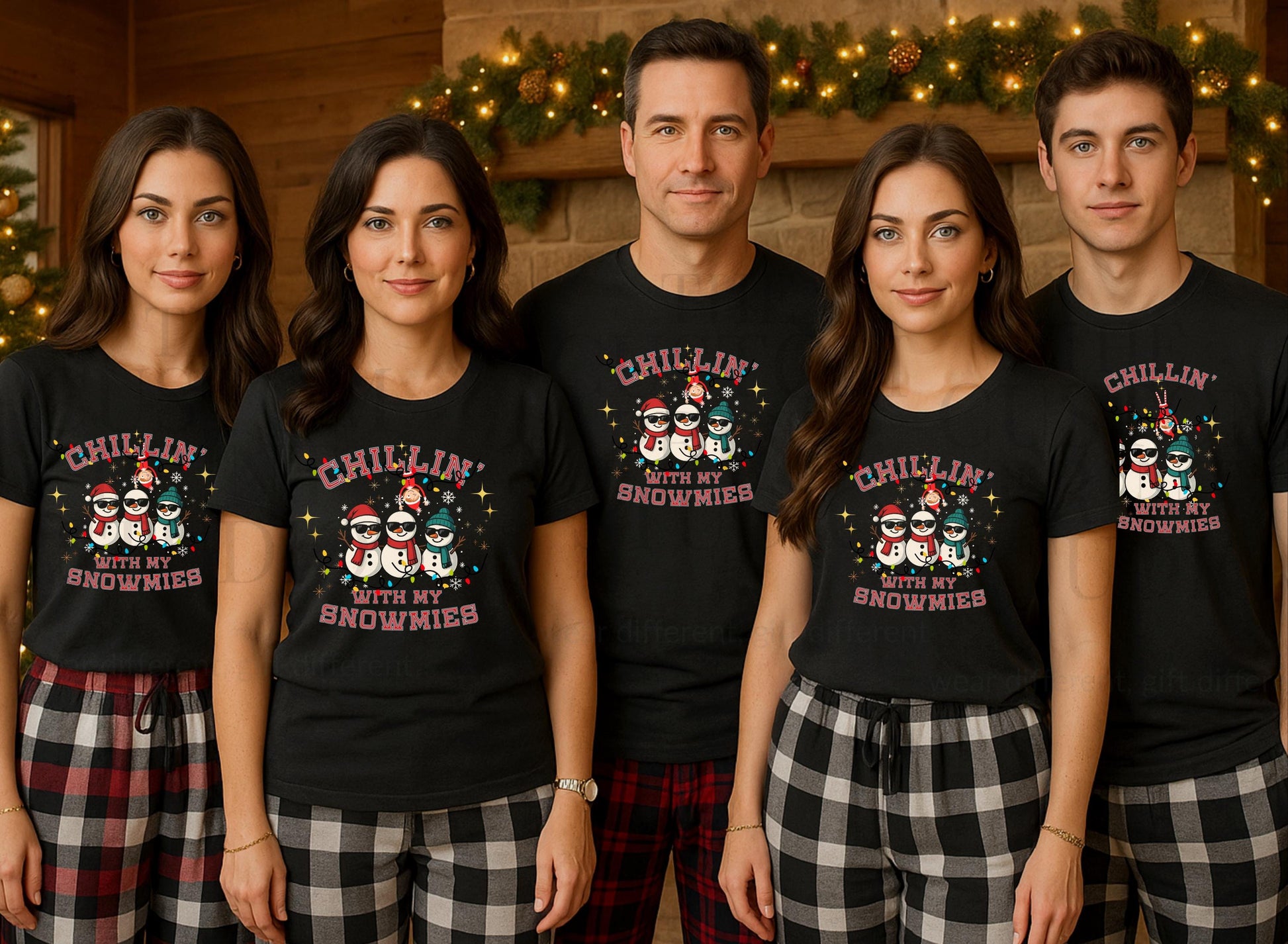 Funny "Snowmies" Christmas Group T-Shirt: Family Holiday Matching Tee Shirt
