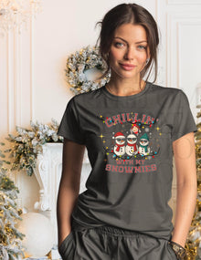 Funny "Snowmies" Christmas Group T-Shirt: Family Holiday Matching Tee Shirt