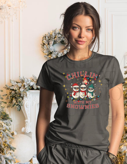 Funny "Snowmies" Christmas Group T-Shirt: Family Holiday Matching Tee Shirt