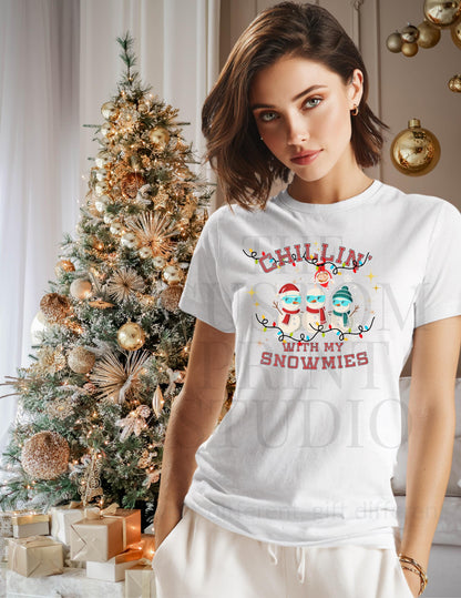 Funny "Snowmies" Christmas Group T-Shirt: Family Holiday Matching Tee Shirt
