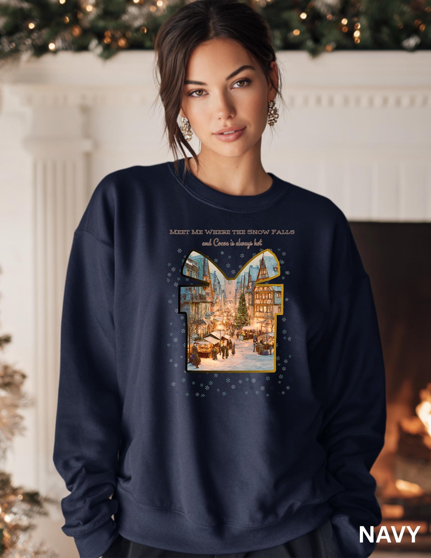 German Village Christmas Sweatshirt: Cozy Cocoa Holiday Crewneck