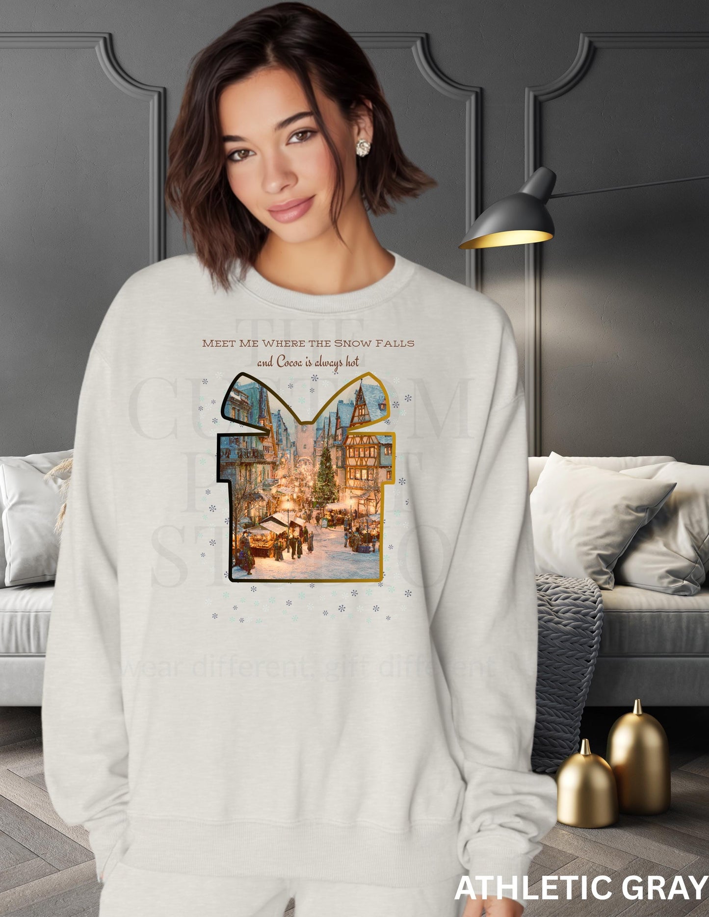 German Village Christmas Sweatshirt: Cozy Cocoa Holiday Crewneck