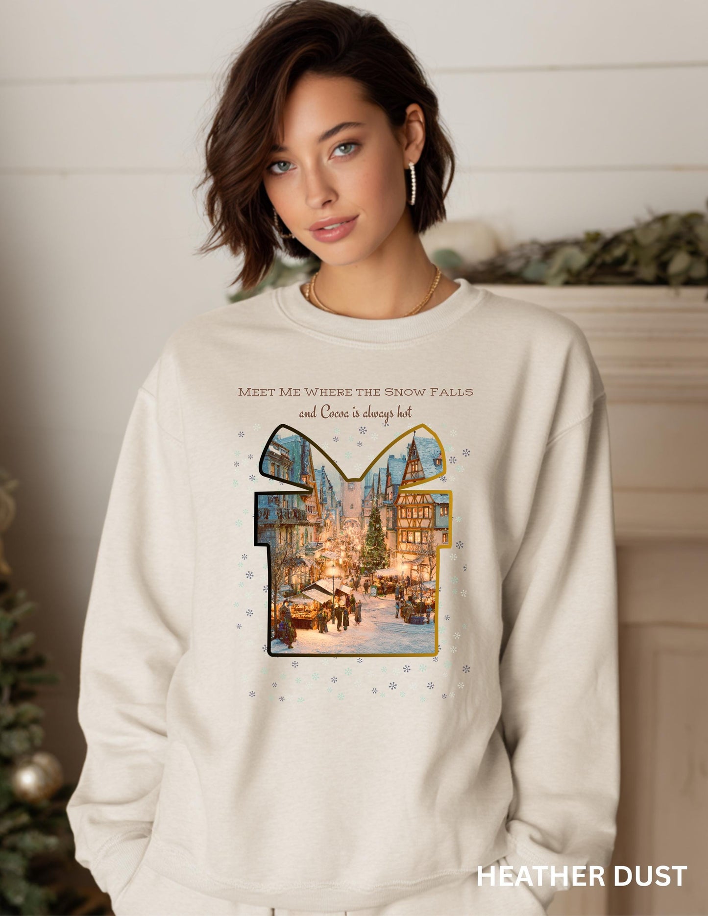 German Village Christmas Sweatshirt: Cozy Cocoa Holiday Crewneck