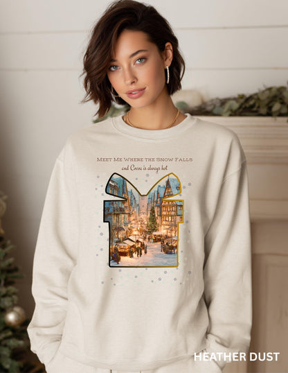 German Village Christmas Sweatshirt: Cozy Cocoa Holiday Crewneck