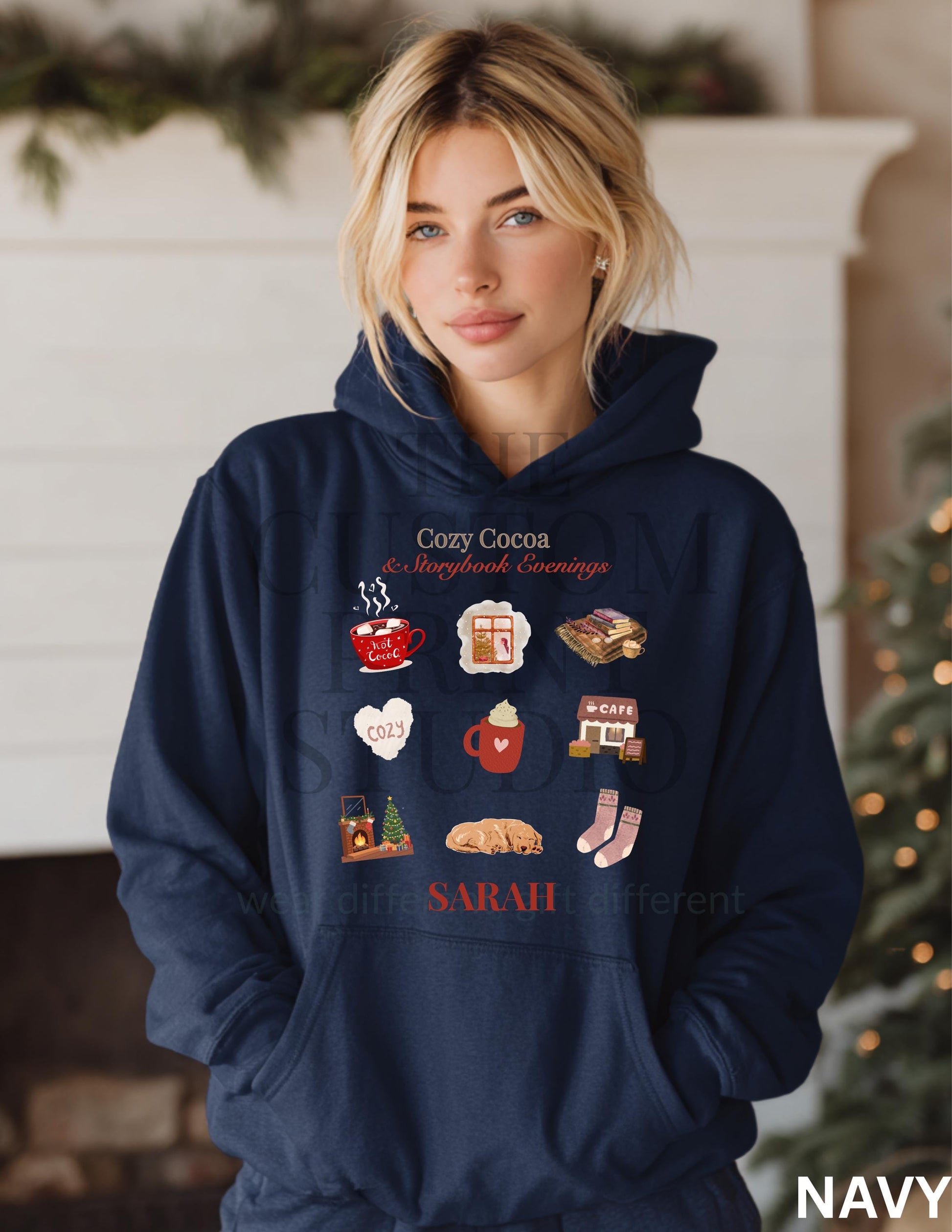 Personalized Hoodie: Cozy Cocoa Sweatshirt Valentines Day Gift