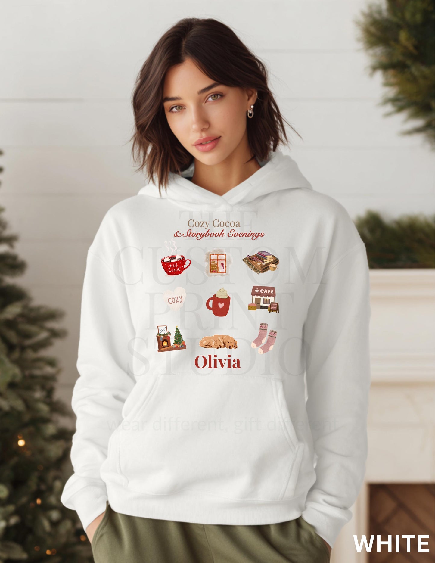 Personalized Hoodie: Cozy Cocoa Sweatshirt Valentines Day Gift