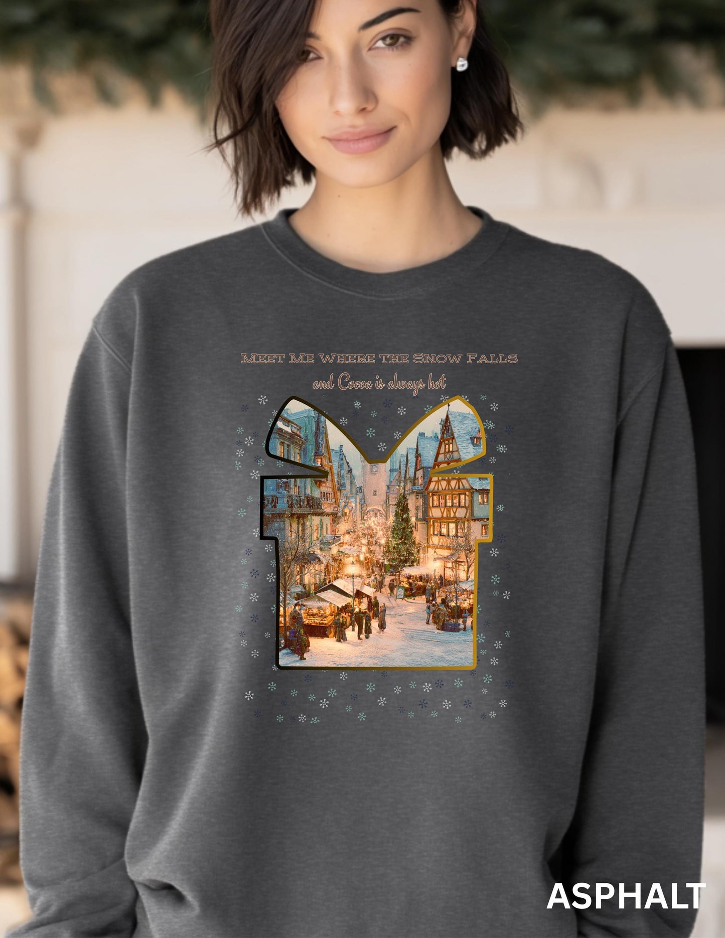 German Village Christmas Sweatshirt: Cozy Cocoa Holiday Crewneck