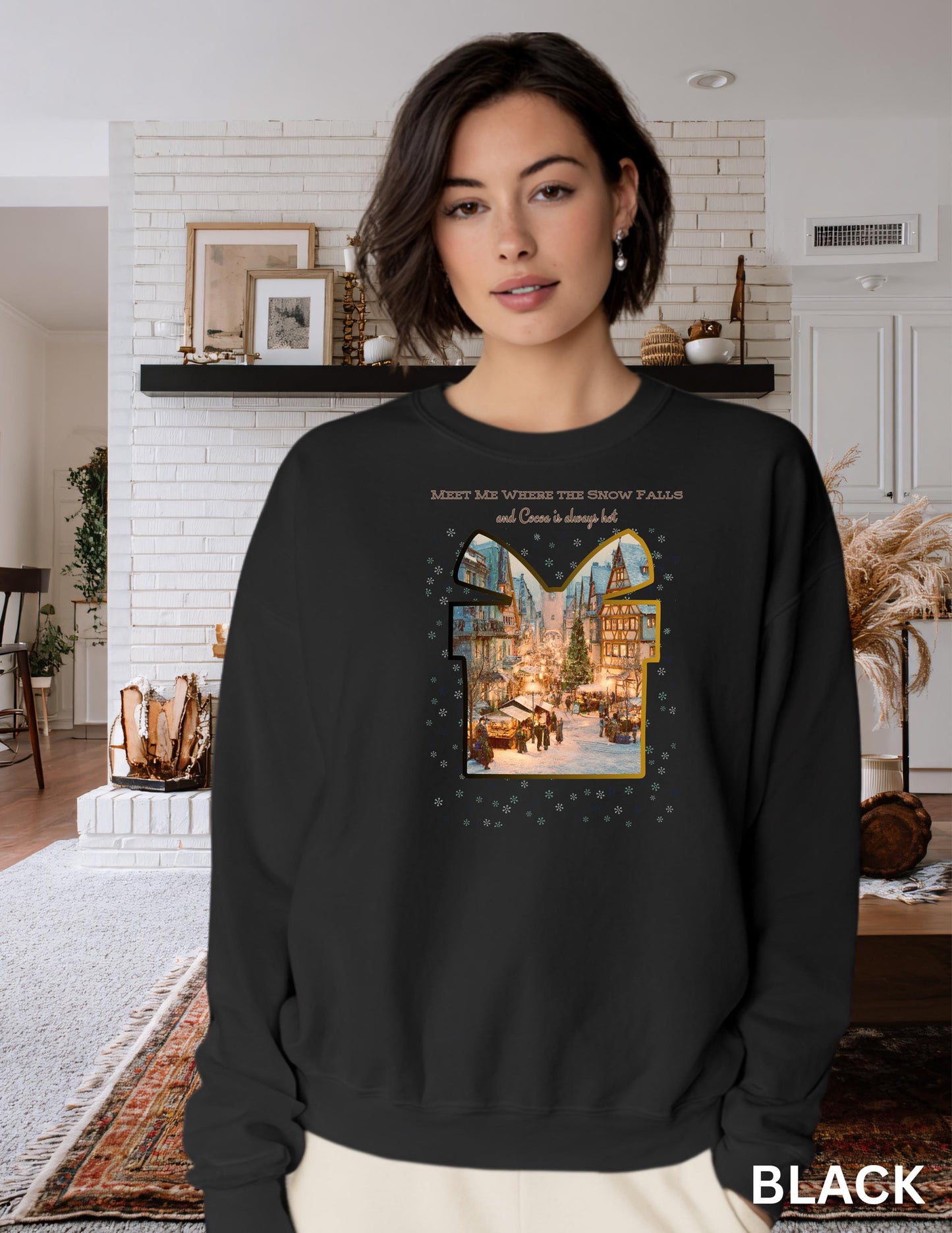 German Village Christmas Sweatshirt: Cozy Cocoa Holiday Crewneck