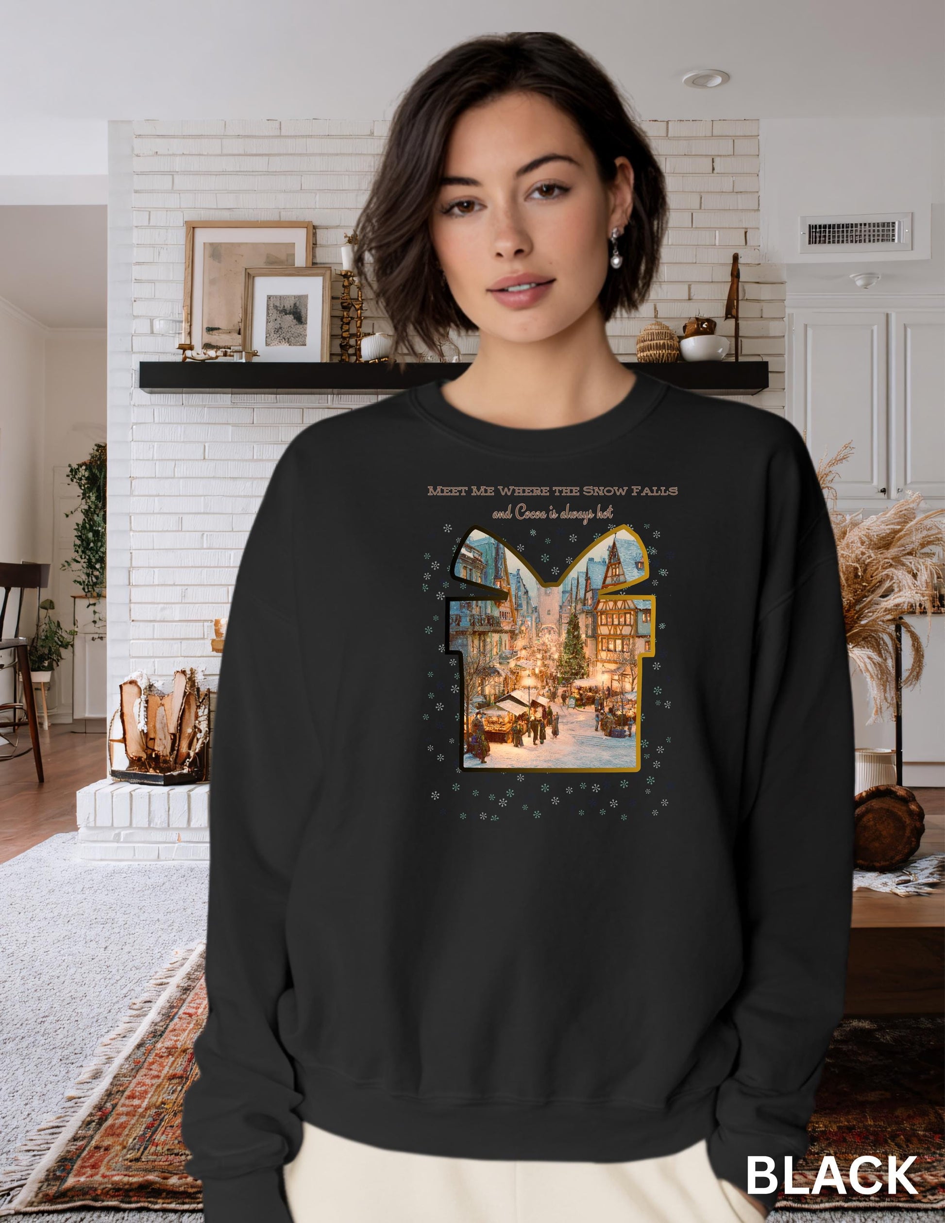 German Village Christmas Sweatshirt: Cozy Cocoa Holiday Crewneck