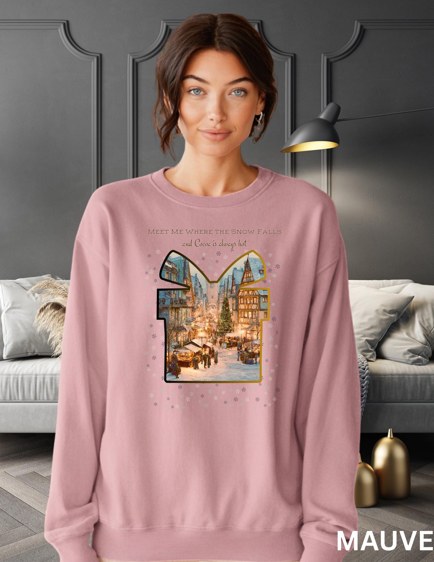 German Village Christmas Sweatshirt: Cozy Cocoa Holiday Crewneck
