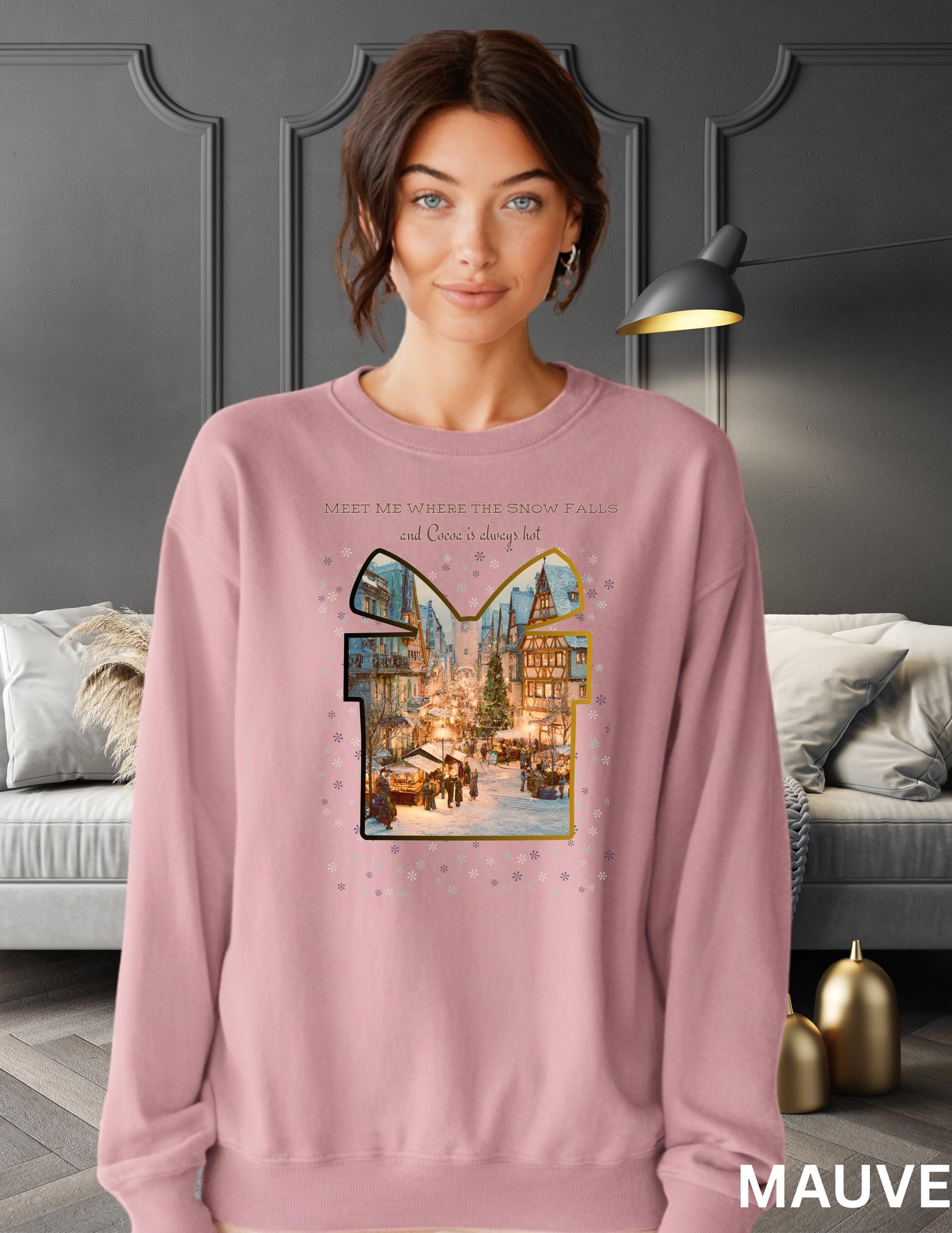 German Village Christmas Sweatshirt: Cozy Cocoa Holiday Crewneck