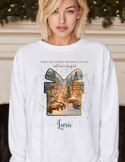 German Village Christmas Sweatshirt: Cozy Cocoa Holiday Crewneck
