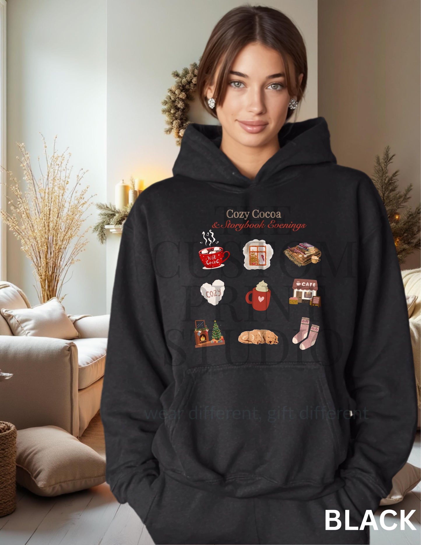 Personalized Hoodie: Cozy Cocoa Sweatshirt Valentines Day Gift