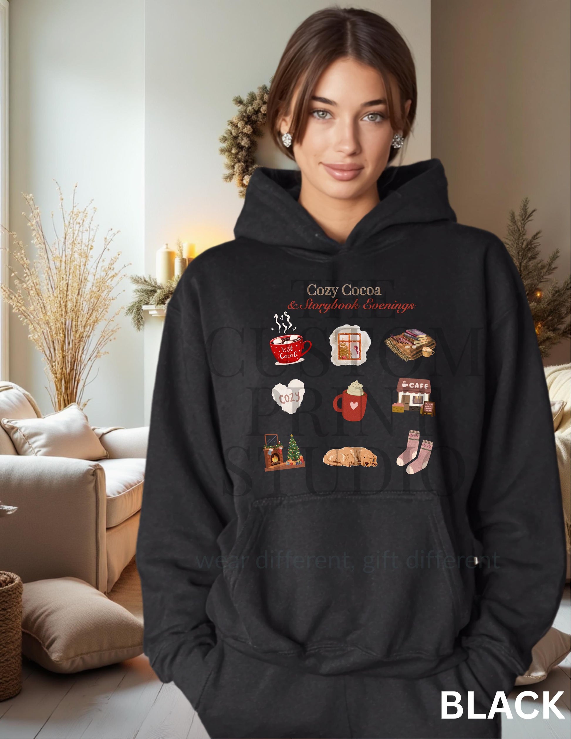 Personalized Hoodie: Cozy Cocoa Sweatshirt Valentines Day Gift