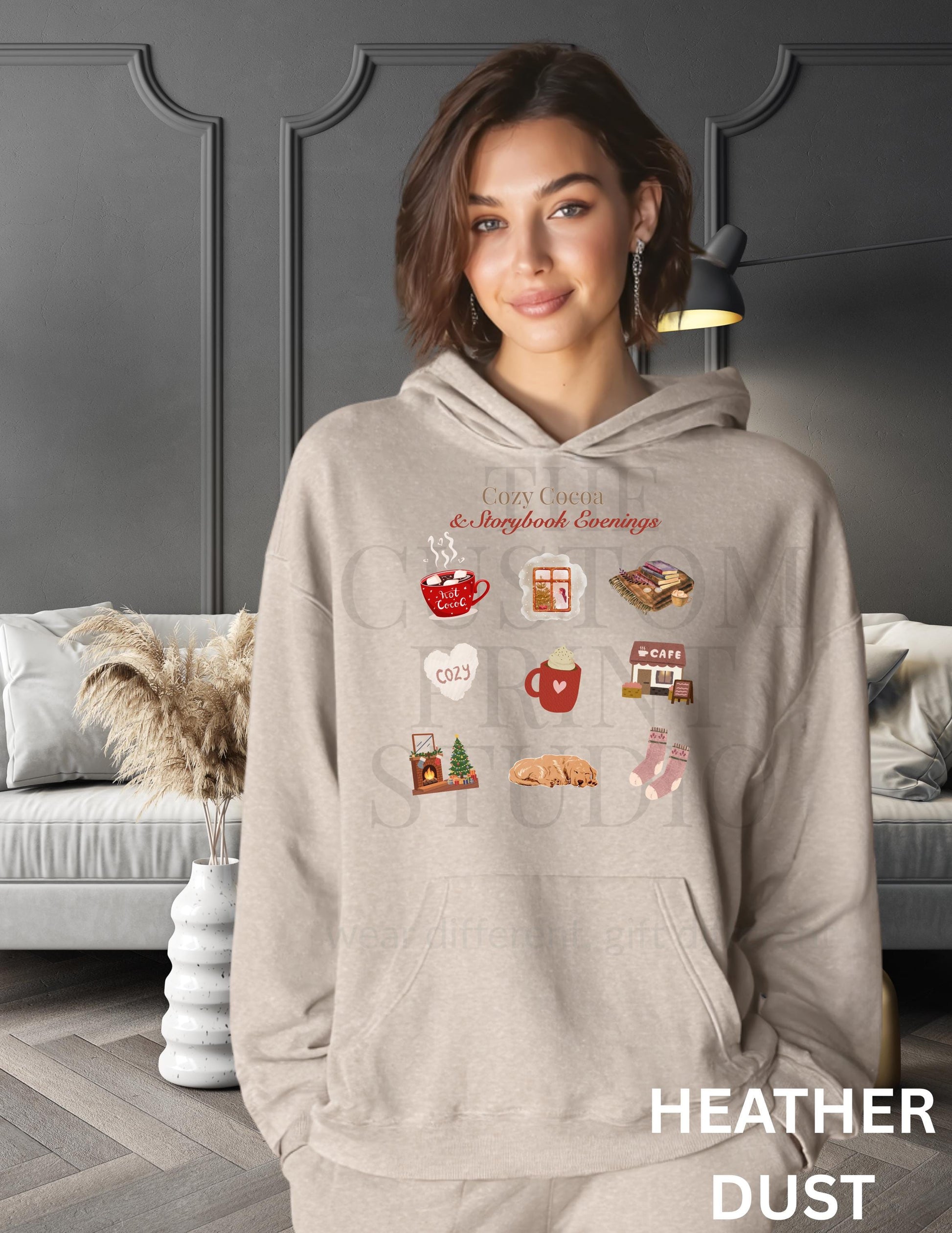 Personalized Hoodie: Cozy Cocoa Sweatshirt Valentines Day Gift