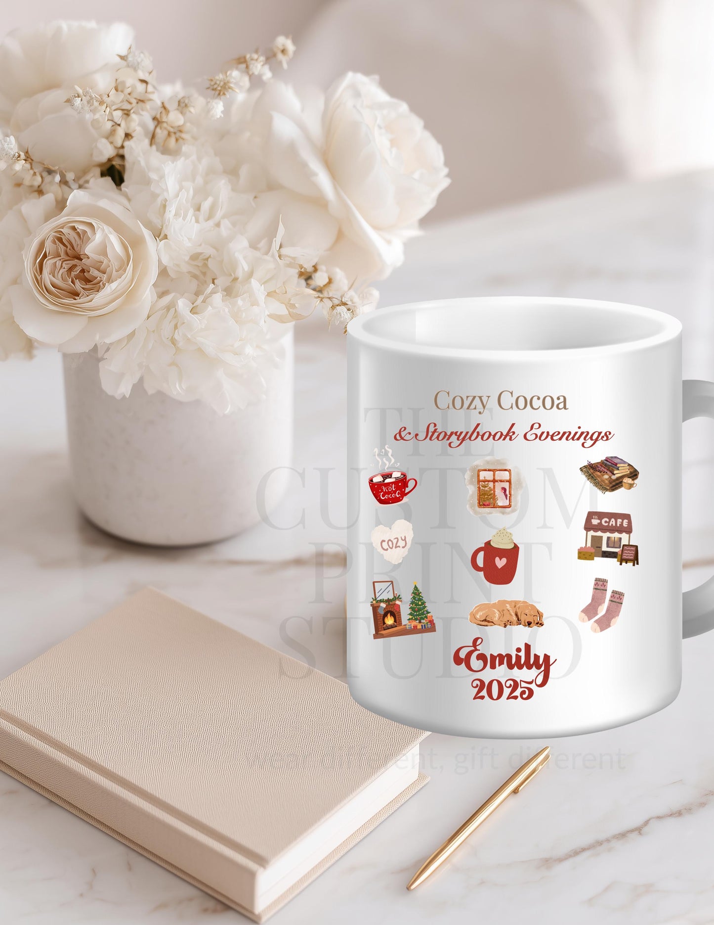 Personalized Hoodie: Cozy Cocoa Sweatshirt Valentines Day Gift