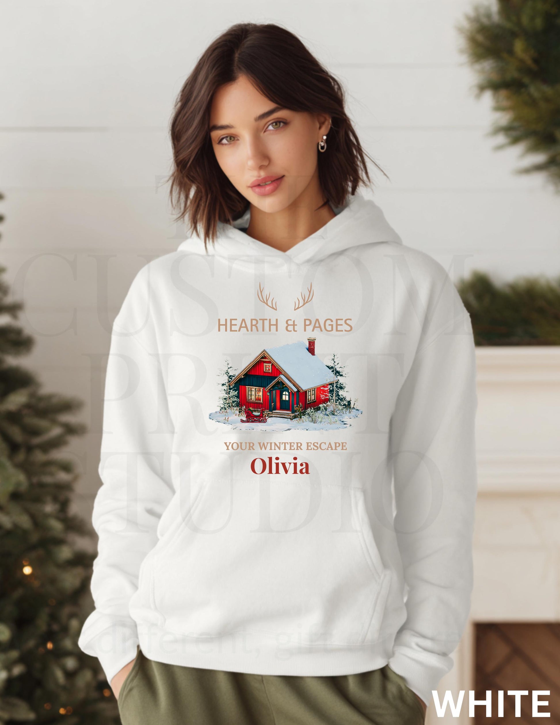 Personalized Cabin Hoodie: Hearth & Pages Gift Valentines Day Gift