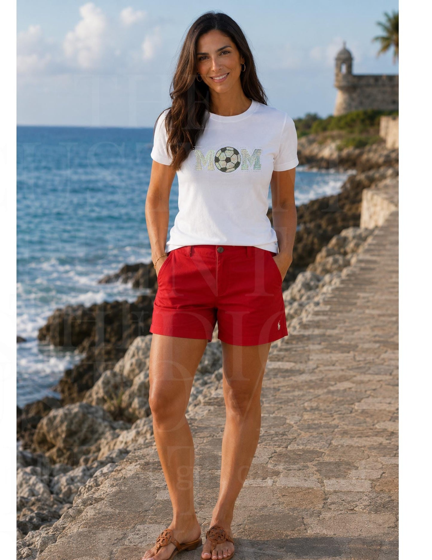 Soccer Mom Sequin Shirt | Sparkly Soccer Mom Shirt | Embroidered Soccer Ball with Rhinestones | Game Day Sports Mom Gift