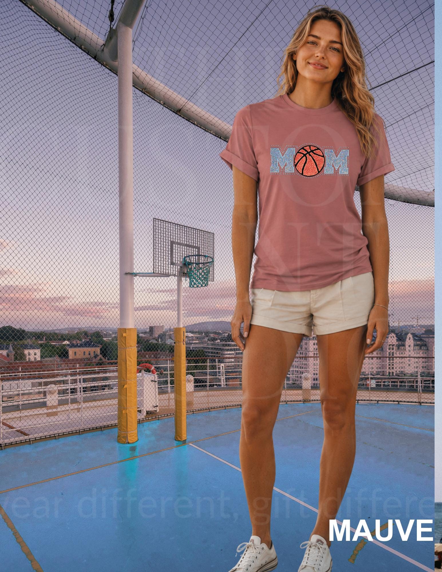 Basketball Mom Sequin Patch Shirt: Bling Game Day Tee with Rhinestone Mama Sports Design Gift for Her