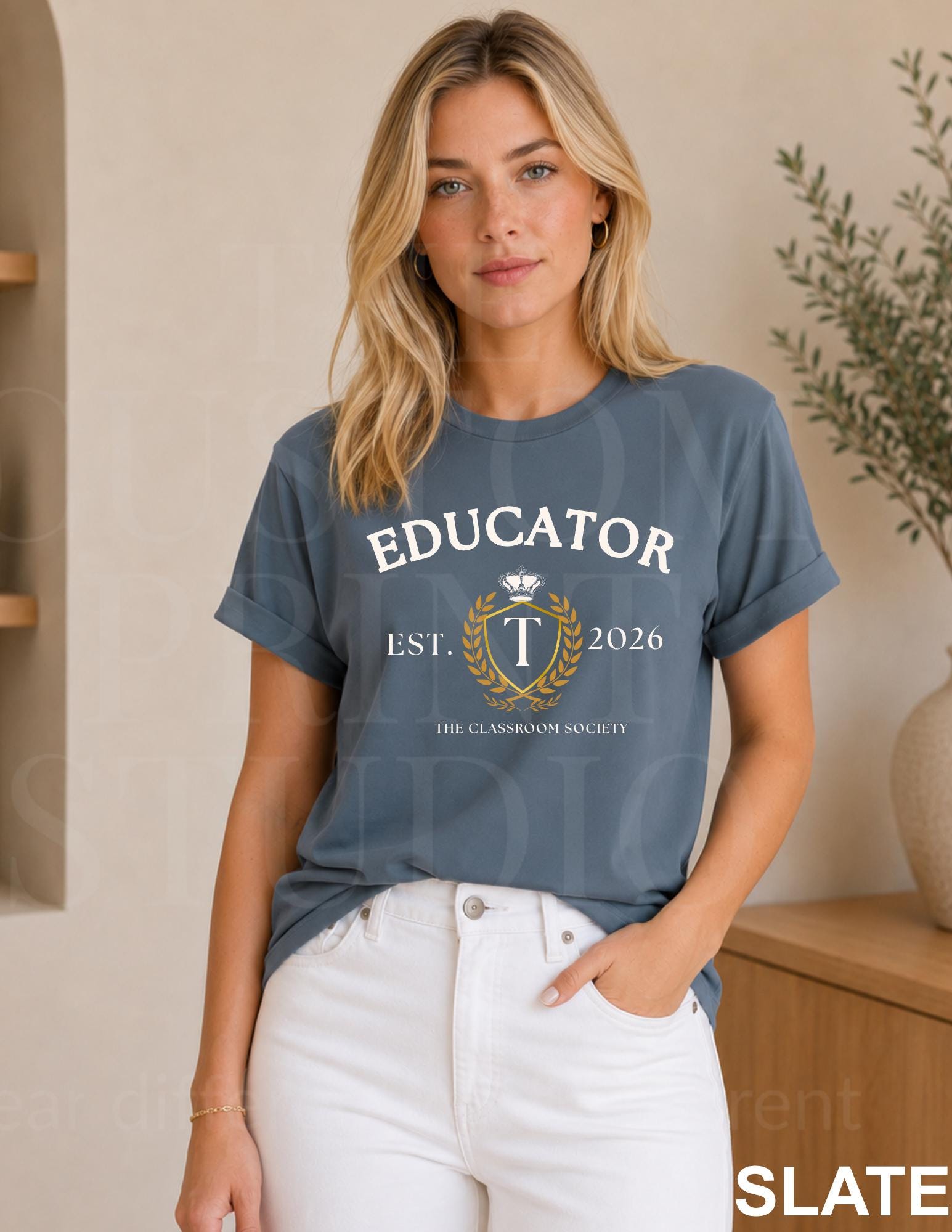 Educator Shirt |Preppy Teacher Shirt |Old Money Teacher Tee |Collegiate Teacher Graphic Aesthetics |Personalized Back to School Teacher Gift