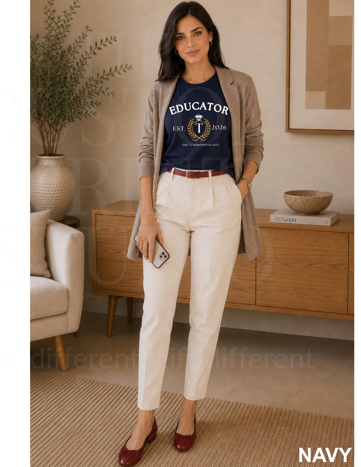 Educator Shirt |Preppy Teacher Shirt |Old Money Teacher Tee |Collegiate Teacher Graphic Aesthetics |Personalized Back to School Teacher Gift