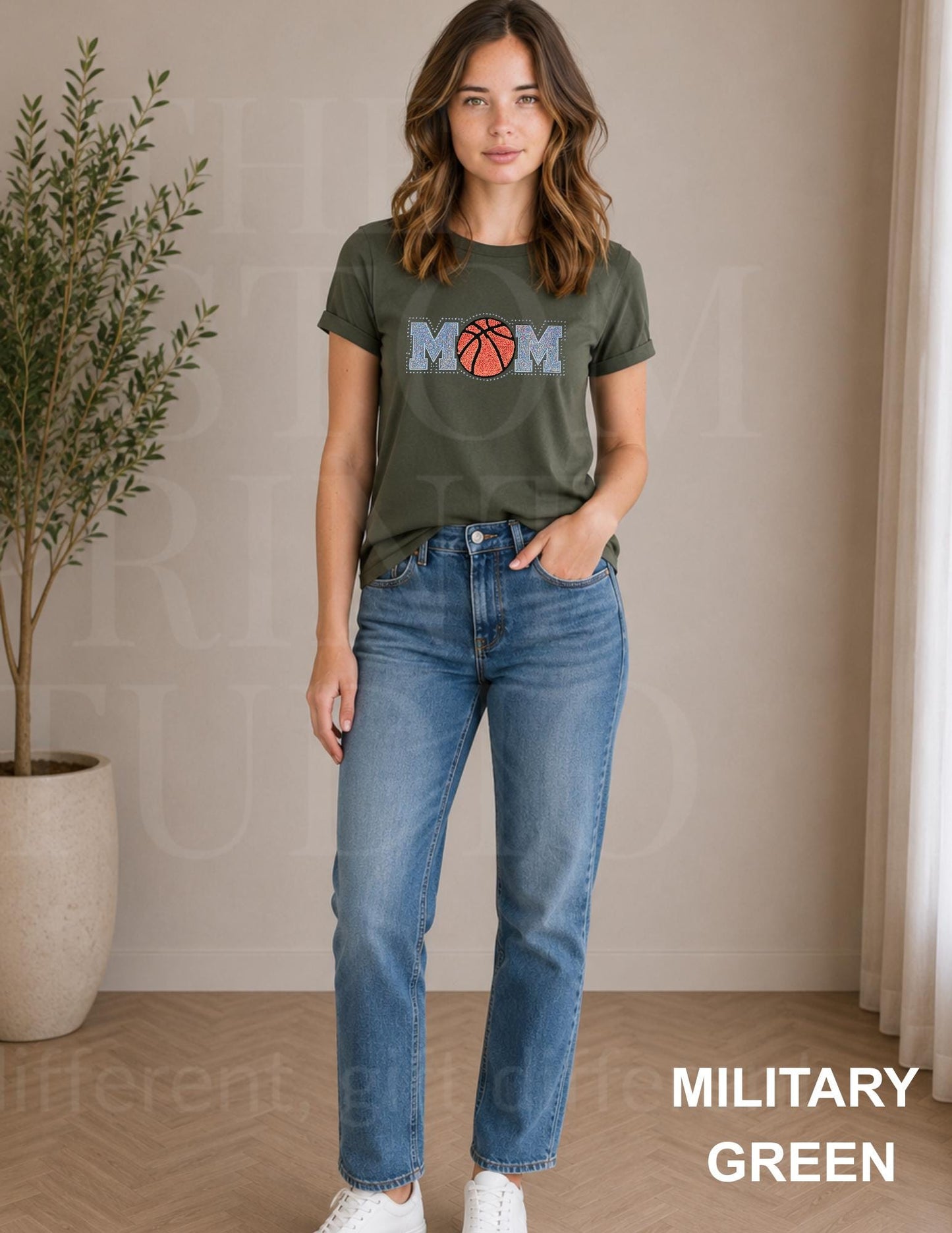 Basketball Mom Sequin Patch Shirt: Bling Game Day Tee with Rhinestone Mama Sports Design Gift for Her