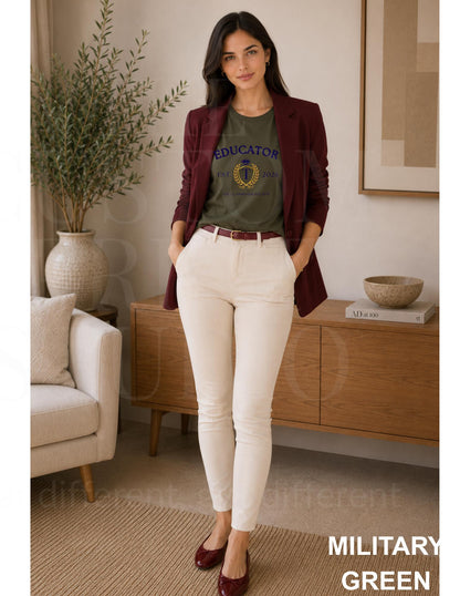 Educator Shirt |Preppy Teacher Shirt |Old Money Teacher Tee |Collegiate Teacher Graphic Aesthetics |Personalized Back to School Teacher Gift