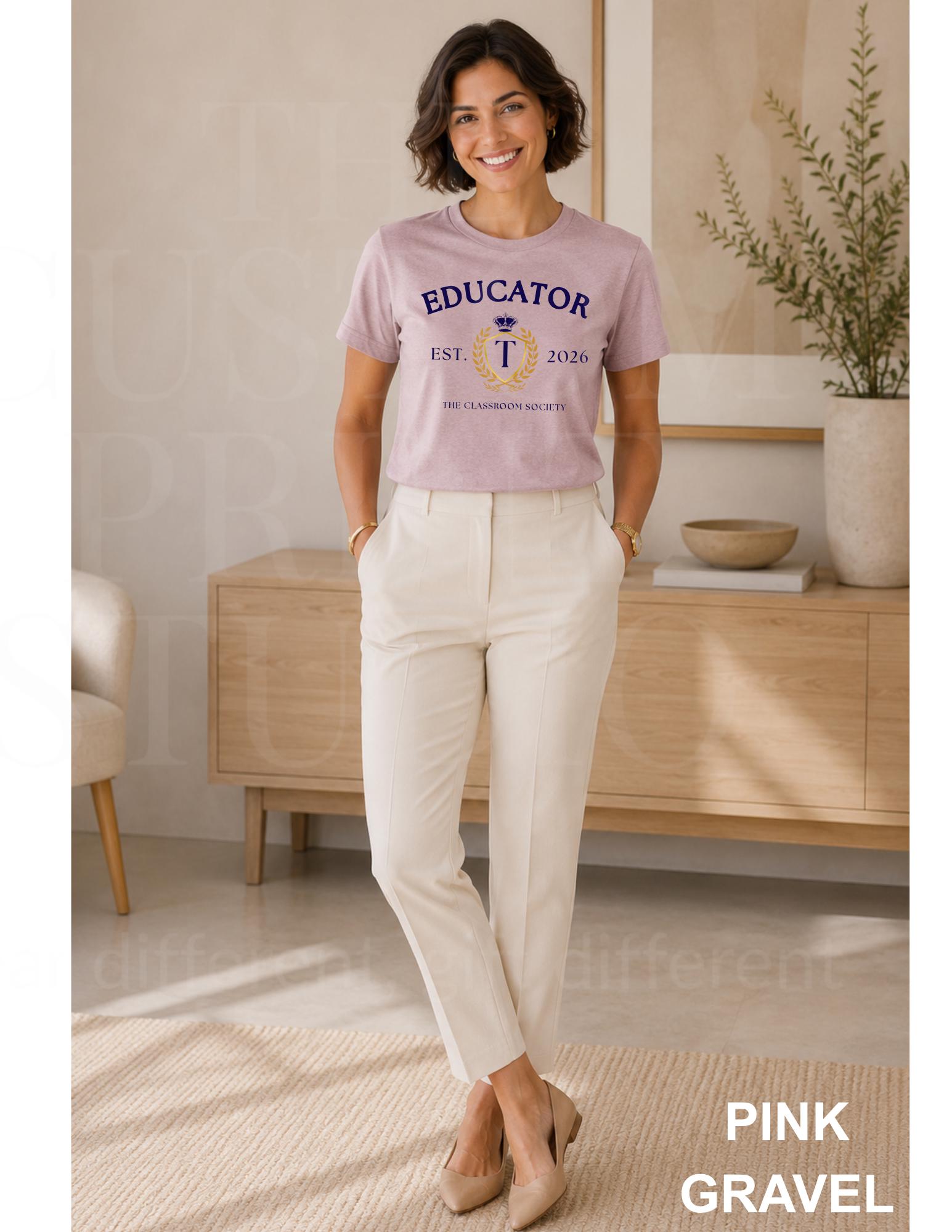 Educator Shirt |Preppy Teacher Shirt |Old Money Teacher Tee |Collegiate Teacher Graphic Aesthetics |Personalized Back to School Teacher Gift
