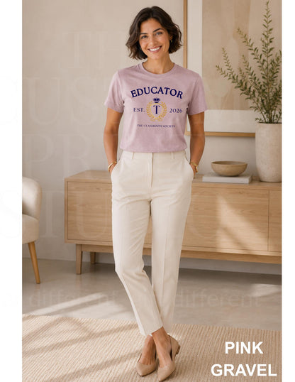 Educator Shirt |Preppy Teacher Shirt |Old Money Teacher Tee |Collegiate Teacher Graphic Aesthetics |Personalized Back to School Teacher Gift