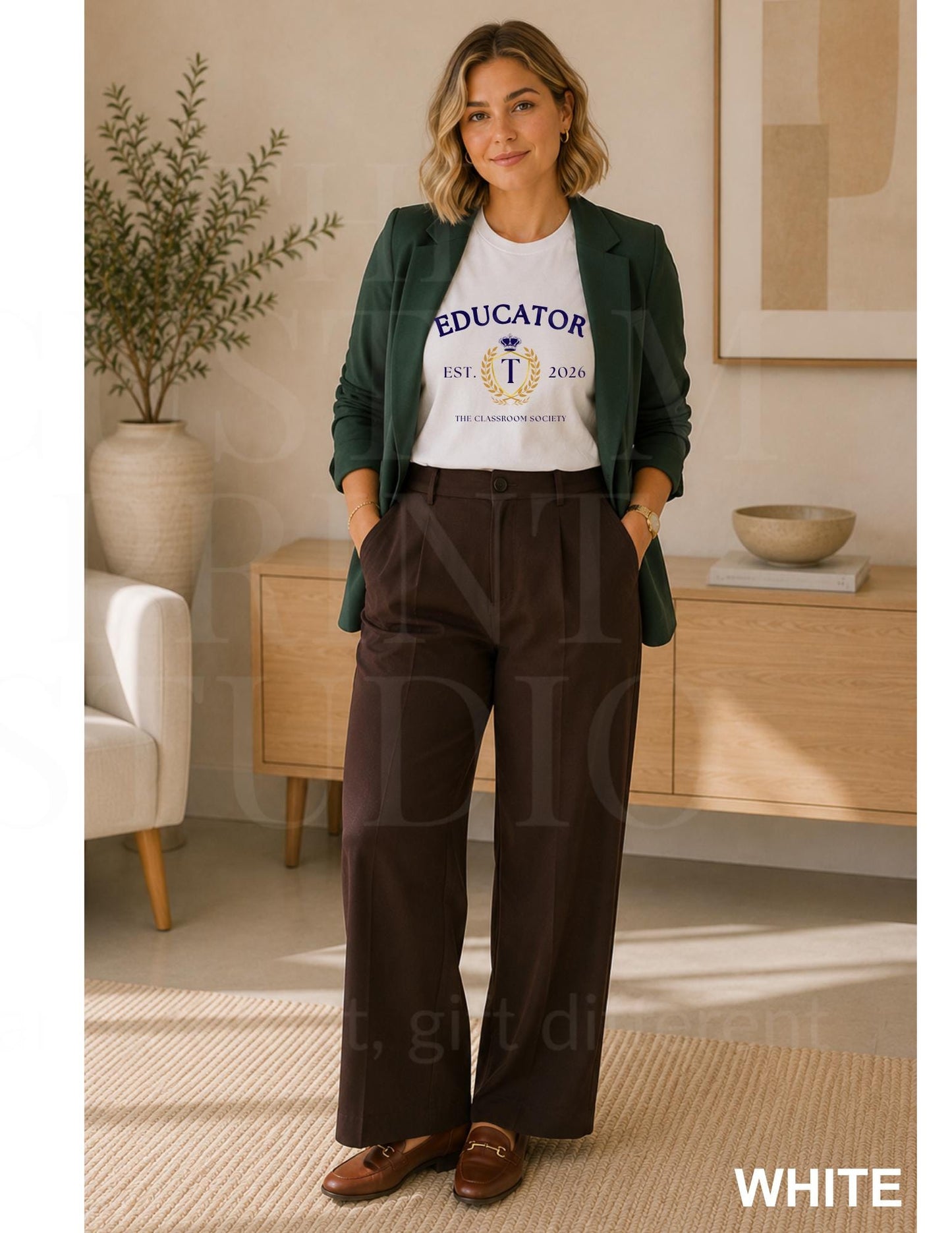Educator Shirt |Preppy Teacher Shirt |Old Money Teacher Tee |Collegiate Teacher Graphic Aesthetics |Personalized Back to School Teacher Gift