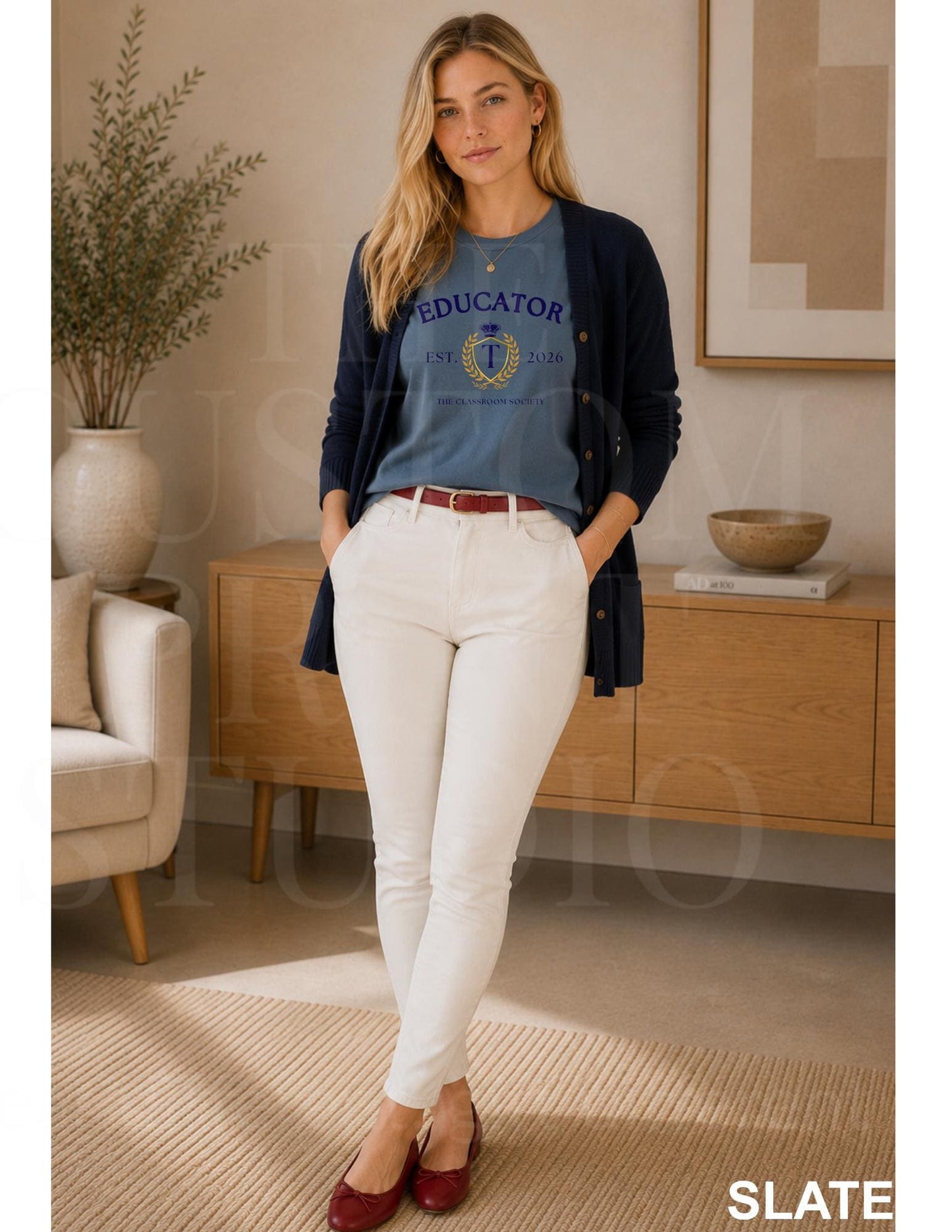 Educator Shirt |Preppy Teacher Shirt |Old Money Teacher Tee |Collegiate Teacher Graphic Aesthetics |Personalized Back to School Teacher Gift