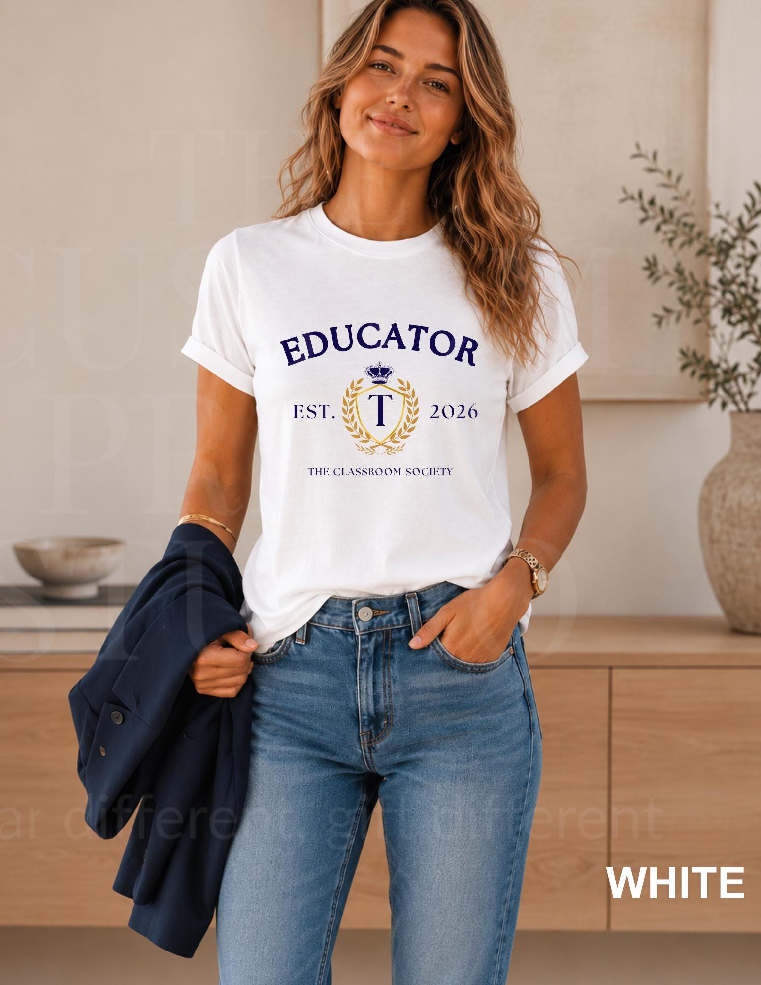 Educator Shirt |Preppy Teacher Shirt |Old Money Teacher Tee |Collegiate Teacher Graphic Aesthetics |Personalized Back to School Teacher Gift