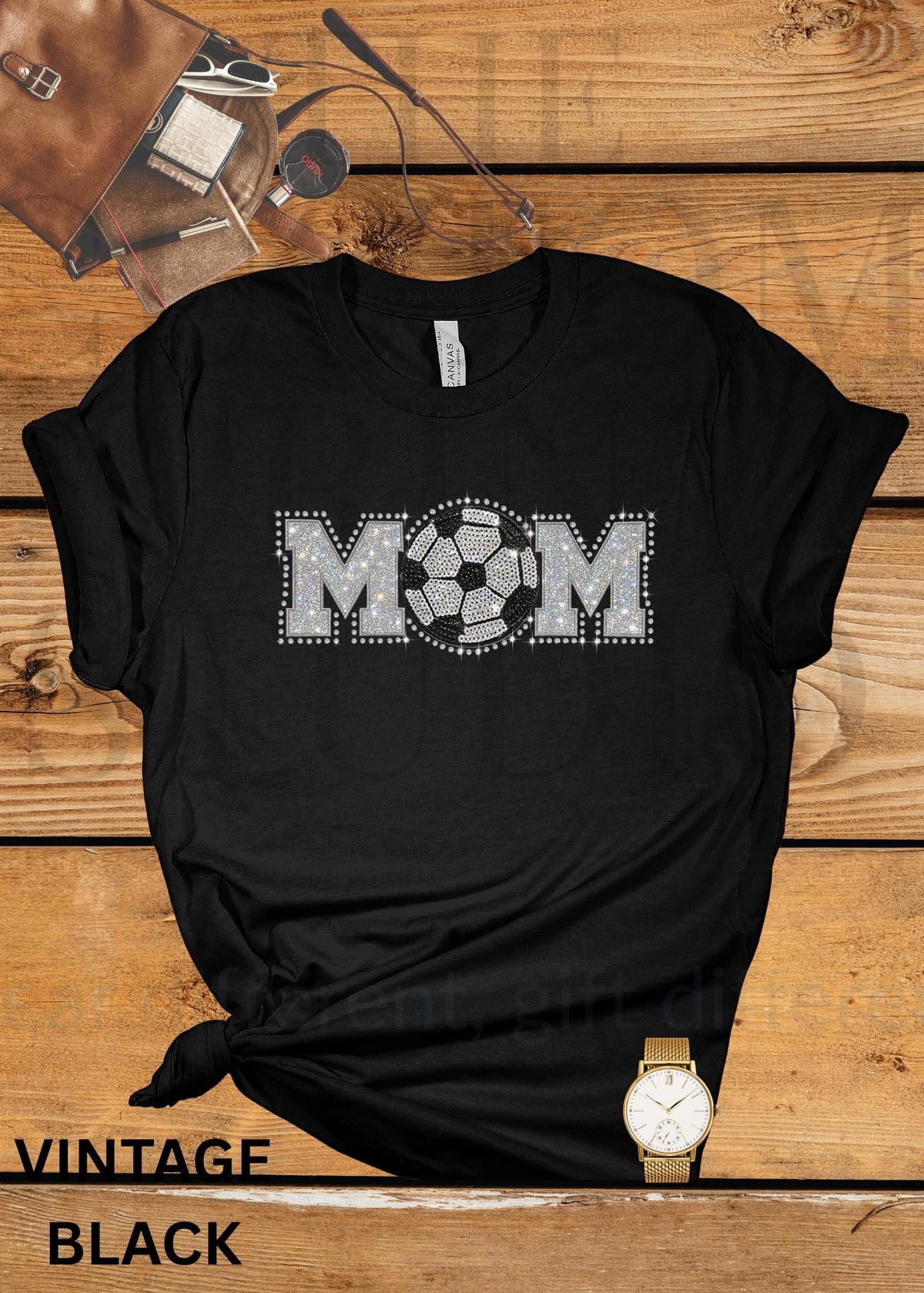 Soccer Mom Sequin Shirt | Sparkly Soccer Mom Shirt | Embroidered Soccer Ball with Rhinestones | Game Day Sports Mom Gift