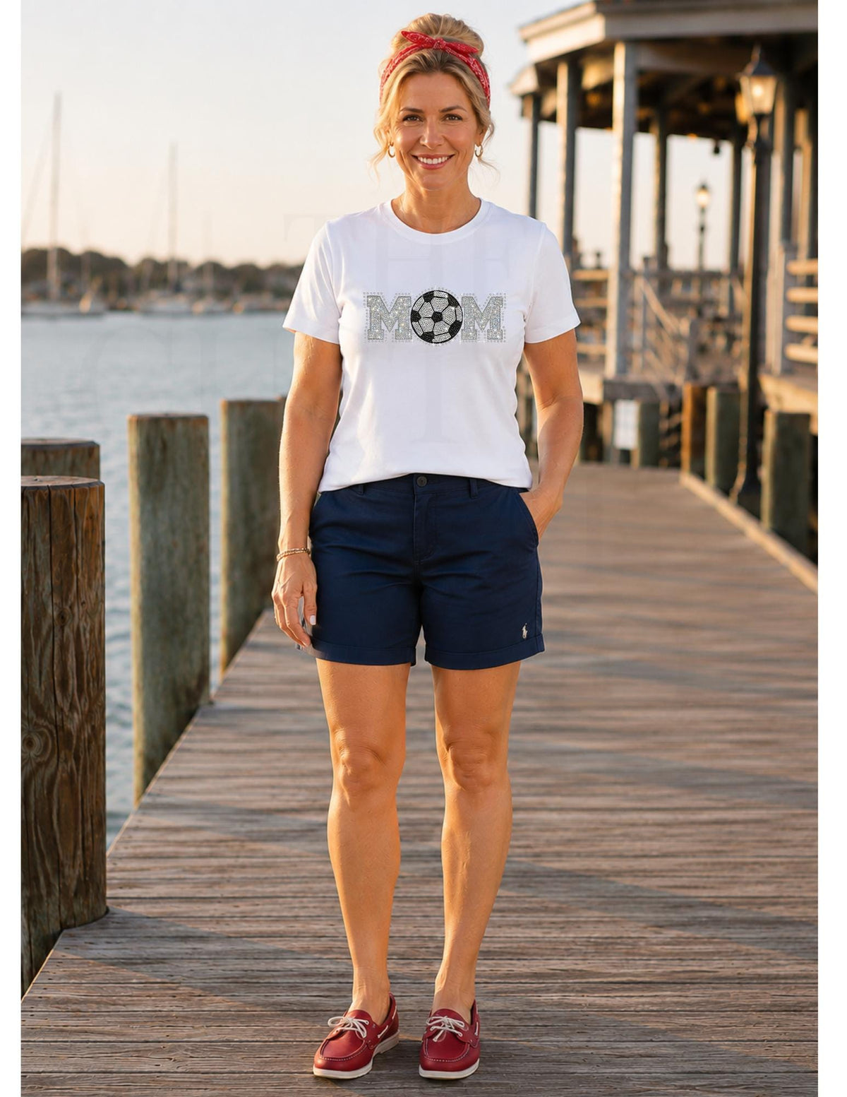 Soccer Mom Sequin Shirt | Sparkly Soccer Mom Shirt | Embroidered Soccer Ball with Rhinestones | Game Day Sports Mom Gift