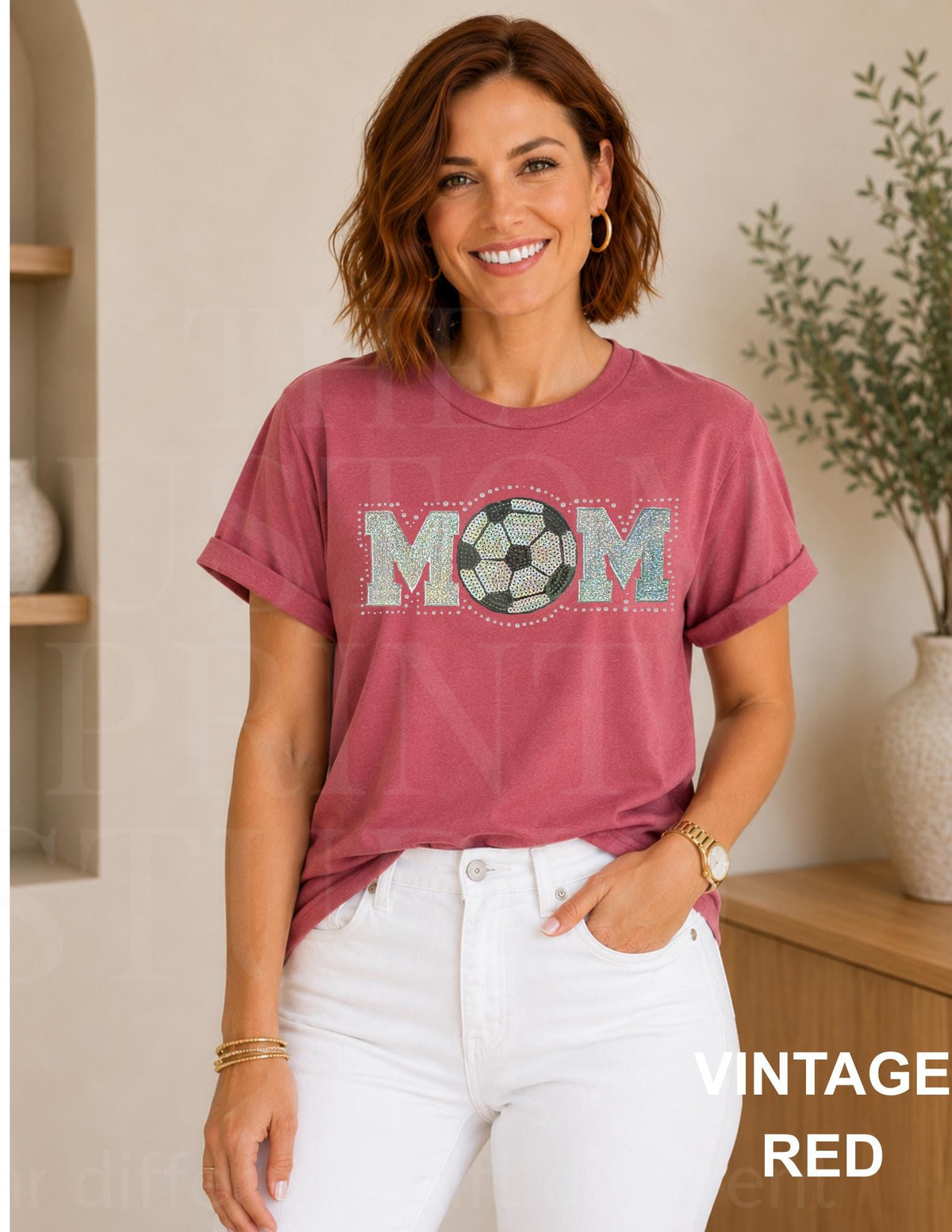 Soccer Mom Sequin Shirt | Sparkly Soccer Mom Shirt | Embroidered Soccer Ball with Rhinestones | Game Day Sports Mom Gift