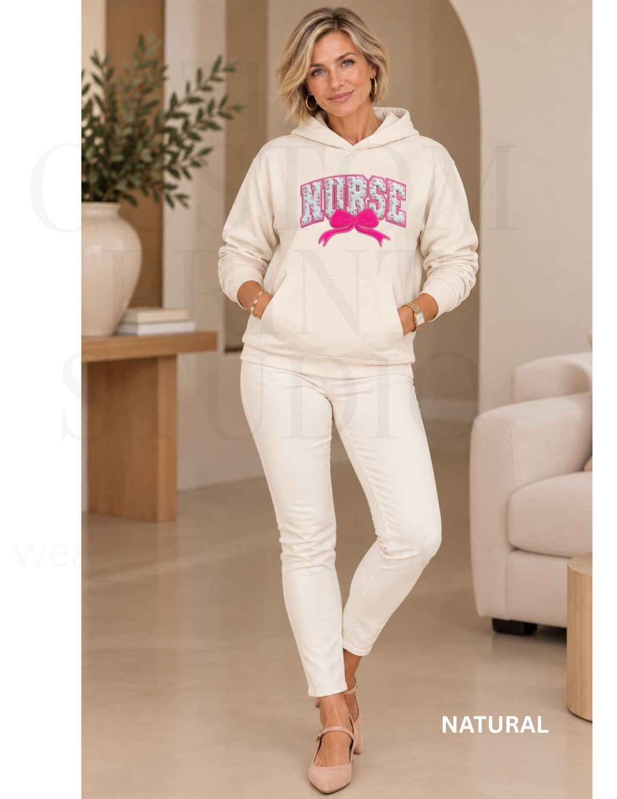 Nurse Hoodie, Embroidered RN Hoodie, Nurse Gift for Women, Nursing Graduation Gift, Nurses Week Gift